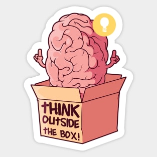 Think Outside the Box Sticker